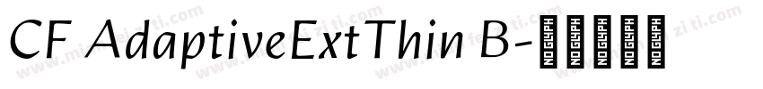 CF AdaptiveExtThin B字体转换